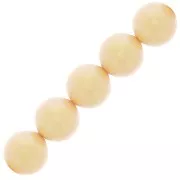 Perles rondes nacrées Preciosa - Round Pearl Maxima 10 mm - Pearlescent Yellow x5