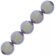Perles rondes nacrées Preciosa - Round Pearl Maxima 10 mm - Pearlescent Violet x5