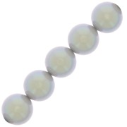 Perles rondes nacrées Preciosa - Round Pearl Maxima 10 mm - Pearlescent Grey x5|raw }}