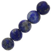 Perles rondes 3 mm pierre gemme - Lapis Lazuli dépoli effet givré x25|raw }}