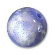 Perle ronde pailletée 20 mm Bleu x1