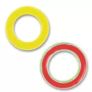 Anneau double face 38 mm Jaune/Rouge/Vert x1
