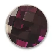 Cabochon facetté en verre 14 mm Amethyst x1