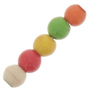 Perles rondes 8 mm imitation Howlite teintées - Multicolore x36cm