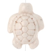 Perle tortue 18x14 mm imitation gemme - Ivoire x1