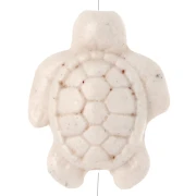 Perle tortue 18x14 mm imitation gemme - Ivoire x1
