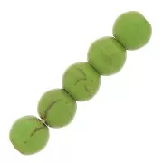 Howlite - Perles rondes 6 mm imitation Howlite teintées - Vert clair x20 Perles rondes 6 mm imitation Howlite teintées - Vert clair x20