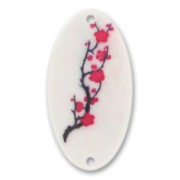 Intercalaire décor Roses 2 trous 58x31 mm Blanc x1