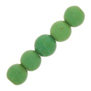 Perles rondes 8 mm imitation Howlite teintées - Vert x10