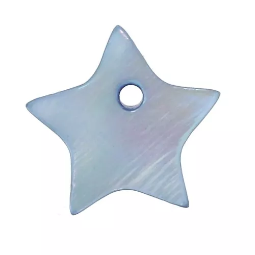 Sequins étoile Nacre 12 mm Blue Jean x10