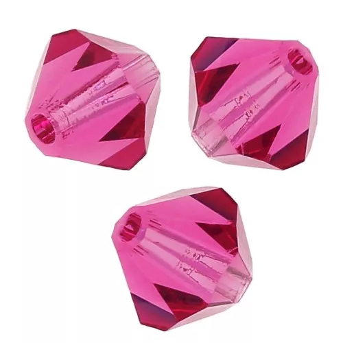 Perles toupies Preciosa - Rondelle Bead 3 mm - Fuchsia x30