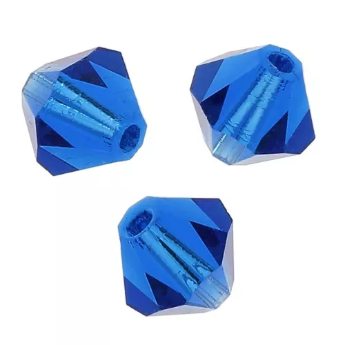 Perles toupies Preciosa - Rondelle Bead 3 mm - Capri Blue x30