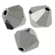 Perles toupies Preciosa - Rondelle Bead 3 mm - Jet Hematite Full x30