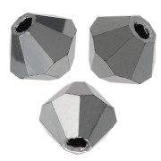 Perles toupies Preciosa - Rondelle Bead 3 mm - Jet Light Hematite Full x30