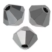 Perles toupies Preciosa - Rondelle Bead 3 mm - Jet Light Hematite Full x30