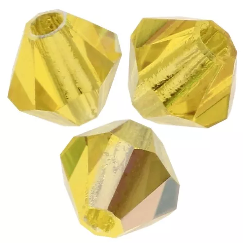 Perles toupies Preciosa - Rondelle Bead 3 mm - Citrine AB x30