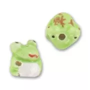 Grenouille en céramique 15 mm Vert x1