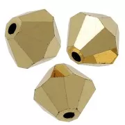 Perles toupies Preciosa - Rondelle Bead 5 mm - Crystal Aurum Full x12