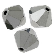 Perles toupies Preciosa - Rondelle Bead 5 mm - Jet Hematite Full x12