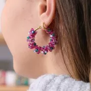 Perles toupies Preciosa - Rondelle Bead 5 mm - Rose x12
