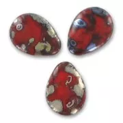 Gouttes plates 12x16 mm Opaque Siam Picasso x6