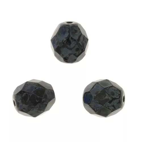 Facettes 8 mm - Jet Picasso x20