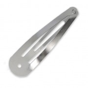 Barrette à cheveux trouée 58 mm rhodié x10|raw }}