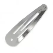 Barrette à cheveux trouée 58 mm rhodié x10