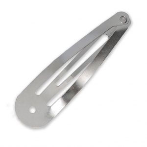 Barrette à cheveux trouée 58 mm rhodié x10