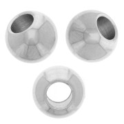 Perles rondes 6 mm avec un trou de 2.8 mm - Acier inoxydable 316L x10