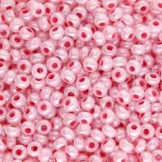 Perles rocailles Preciosa 9/0 2.5 mm - Rose nacré x20g