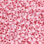 Perles rocailles Preciosa 9/0 2.5 mm - Rose nacré x20g