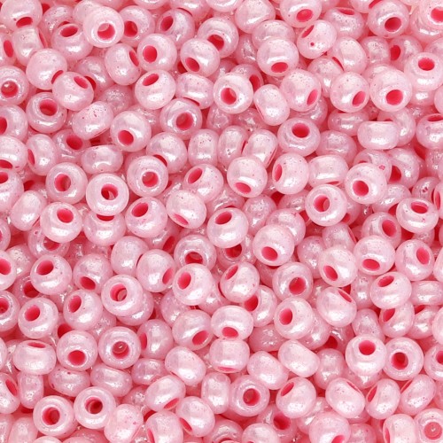 Perles rocailles Preciosa 9/0 2.5 mm - Rose nacré x20g