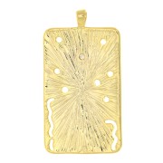 Pendentif carte de tarot - L'étoile - avec oxyde de Zirconium 34x18 mm - Doré x1