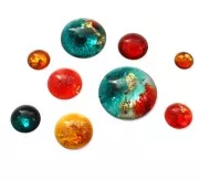 Moule silicone pour réaliser des cabochons ronds en résine de 8 à 28 mm x1