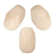 Perles olives facettées 6x4 mm - Opaque Beige x25