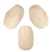 Perles olives facettées 6x4 mm - Opaque Beige x25