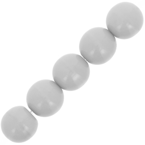 Perles en verre tchèque rondes  8 mm Opaque Grey x20