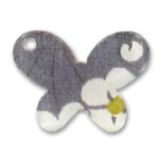 Papillon 15x20 mm Liberty Misti Dark Grey x1