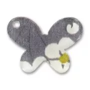 Papillon 15x20 mm Liberty Misti Dark Grey x1