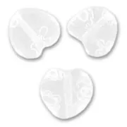 Coeurs Millefiori 10 mm Crystal x5