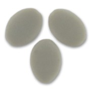 Olives plates 20x14 mm Opaque Grey Mat x5