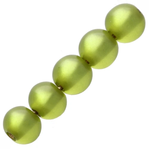 Perles rondes Polaris Dépolies 4 mm Olivine x20