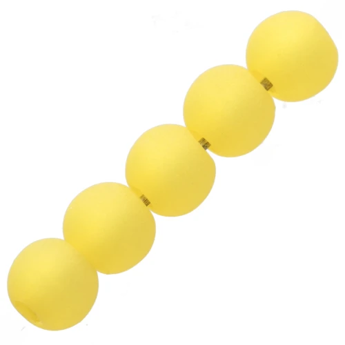 Perles rondes Polaris Dépolies 4 mm Light Topaz x20