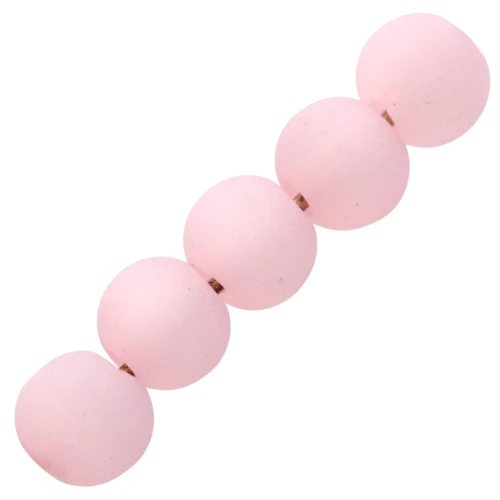 Perles rondes Polaris Dépolies 4 mm Light Rose x20
