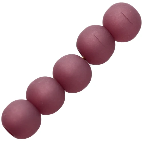 Perles rondes Polaris Dépolies 4 mm Antic Mauve x20