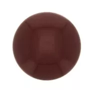 Cabochon rond en résine opaque 12 mm - Lin de vin x1