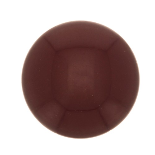 Cabochon rond en résine opaque 12 mm - Lin de vin x1