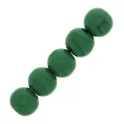 Perles en résine opaque 6 mm - Malachite x10