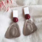 Perle en résine opaque 14 mm - Malachite x1